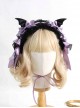 Dark Halloween Sweet Cool Cute Gothic Lolita Devil Wings Ribbon Bowknot Lace Headband