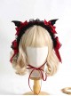 Dark Halloween Sweet Cool Cute Gothic Lolita Devil Wings Ribbon Bowknot Lace Headband