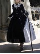 Halloween Chinese Style Witch Elegant Gothic Lolita Fall Winter Puff Ruffles Lace Sleeves Tassel Pendant Dress