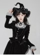 Halloween Elegant Gothic Lolita Spider Pendant Weird Eyeball Bowknot Lace Pointed Big Witch Hat