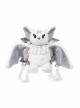 Zombie Bride Series Halloween Gothic Punk White Gray Big Wings Four Eyes Bat Imitation Mink Velvet Doll Bag