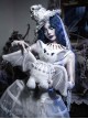 Zombie Bride Series Halloween Gothic Punk White Gray Big Wings Four Eyes Bat Imitation Mink Velvet Doll Bag