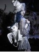 Zombie Bride Series Halloween Gothic Punk White Gray Big Wings Four Eyes Bat Imitation Mink Velvet Doll Bag