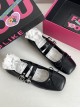 French Style Retro Versatile Classic Lolita PU Square Head Straps Mary Jane Flat Shoes