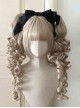 Poison Princess Series Elegant Retro Straight Bangs Cute Sweet Lolita Roman Roll Dual Horsetail Wig