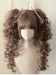 Poison Princess Series Elegant Retro Straight Bangs Cute Sweet Lolita Roman Roll Dual Horsetail Wig