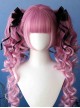 Poison Princess Series Elegant Retro Straight Bangs Cute Sweet Lolita Roman Roll Dual Horsetail Wig