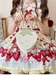 Fairy Tale Style Pearl Chain Grass Pastoral Style Sweet Lolita Cute Soft White Strawberry Shape Kawaii Bag