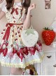 Fairy Tale Style Pearl Chain Grass Pastoral Style Sweet Lolita Cute Soft White Strawberry Shape Kawaii Bag