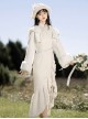 White Moonlight Series Pure Elegant New Chinese Style Kawaii Fashion Improved Fishtail Cheongsam Dress Plush Coat