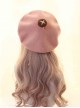 Autumn Winter Cute Mushroom Round Kawaii Fashion Sweet Lolita Artistic Painter Hat Sheep Felt Beret