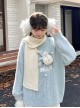 Simple Basic Commuting Fall Winter Candy Color Kawaii Fashion Knitted Versatile Warm Scarf