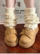 Winter Versatile Cute Daily Bear Ears Bowknot Kawaii Fashion Lolita Warm Cashmere Socks Snow Boots