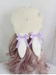 Cute Japanese Style Soft Girl Plush Lop Eared Rabbit Kawaii Sweet Lolita Bowknot Pancake Hat Beret