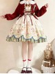 Gingerbread Kingdom Series Fairy Tale Style Christmas Bell Bowknot Red Sweet Lolita Sleeveless Dress Shirt Sweater Coat Set