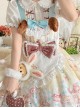 Sweet Pet Paradise Series Soft Girl Cute Daily Cake Dessert Sweet Lolita Vest Dress Apron Puff Sleeves Shirt Headband Set