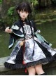 Panda Series Bamboo Ink Painting Green Martial Arts Chinese Style Cute Sweet Lolita Dress Vest Hoodie Leg Sleeves Set