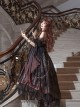 Queen Series Elegant Classical Gorgeous Palace Style Dark Noble Gothic Lolita Dress Waistband Skeleton Pannier Crown Set