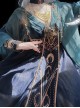 Egyptian Cat God Series Buster Exotic Ethnic Style Blue Classic Lolita Dress Outerwear Wolf Ear Tassel Headdress Bracelet Set