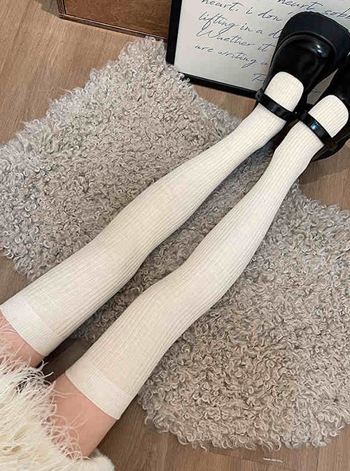 Fall Winter Australian Cashmere Nylon Kawaii Fashion Sweet Lolita Socks Slim Warm Over The Knee Socks