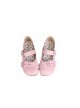 Sheep Curls Series Sweet Lolita Picture Frame Shoe Buckle Retro Mary Jane Love Polka Dots Soft Sole Shoes