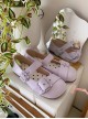 Sheep Curls Series Sweet Lolita Picture Frame Shoe Buckle Retro Mary Jane Love Polka Dots Soft Sole Shoes