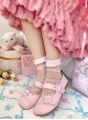 Sheep Curls Series Sweet Lolita Picture Frame Shoe Buckle Retro Mary Jane Love Polka Dots Soft Sole Shoes