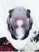 Purple Glass Series Y2K Fashion Jellyfish Head Short Hair Sweet Lolita Black Purple Gradient Wig