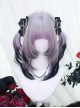 Purple Glass Series Y2K Fashion Jellyfish Head Short Hair Sweet Lolita Black Purple Gradient Wig