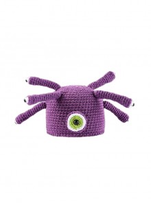 Purple Squid Cute Marine Animals Childlike Cartoon Funny Kawaii Fashion Winter Warm Woolen Hat