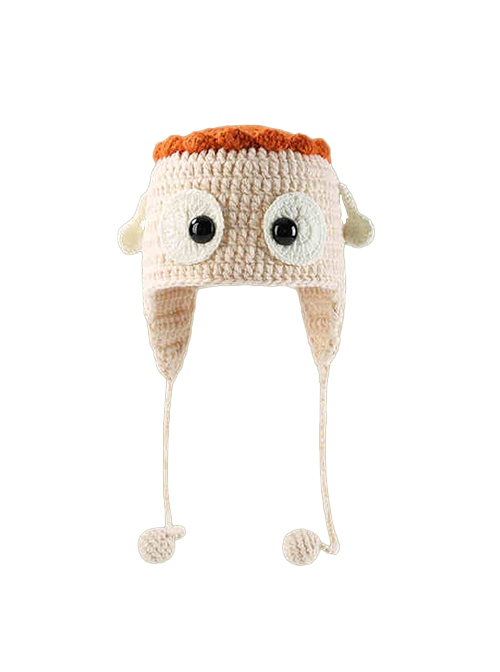 Monster Hunt Wuba Apricot Cute Childlike Cartoon Funny Kawaii Fashion Winter Warm Woolen Hat