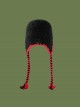 Spider Man Childlike Cute Kawaii Fashion Warm Ear Protection Cycling Black Wool Tassel Hat