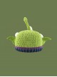 Green Sharp Corners Three Eyes Mouth Monster Kawaii Fashion Protection Funny Winter Warm Woolen Yarn Hat