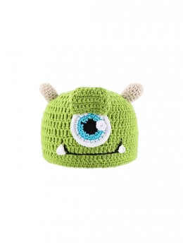 Cyclops Green Big Eyes Kawaii Fashion Protection Winter Warm Funny Woolen Yarn Hat