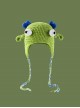 Blue Ears Big Fish Head Kawaii Fashion Funny Childlike Warm Winter Ear Protection Windproof Green Woolen Yarn Hat