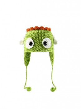 Winter Warm Green Tassel Monster Hunt Wuba Childlike Cute Kawaii Fashion Ear Protection Cycling Wool Hat