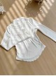 Winter Frog Series Ruffles Yarn Cuff Sweet Cute Kawaii Fashion Long Sleeves Knitted Inner Shirt