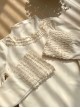 Winter Frog Series Ruffles Yarn Cuff Sweet Cute Kawaii Fashion Long Sleeves Knitted Inner Shirt