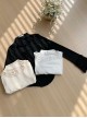 Winter Frog Series Ruffles Yarn Cuff Sweet Cute Kawaii Fashion Long Sleeves Knitted Inner Shirt