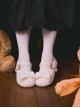 Hug Bear Plush Version Series Soft Fall Winter Cute Bowknot Sweet Lolita Comfortable Low Heels Mary Jane Shoes