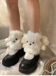 Autumn Winter Japanese Style Cute Lamb Wool Kawaii Fashion Cartoon Big Eared Puppy Lolita Leg Covers