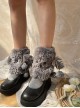 Autumn Winter Japanese Style Cute Lamb Wool Kawaii Fashion Cartoon Big Eared Puppy Lolita Leg Covers