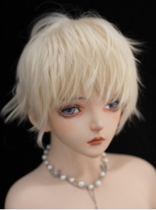 Japanese Style Light Linen Golden Youthful Feeling Fluffy Daily Short Hair Ouji Fashion Wig