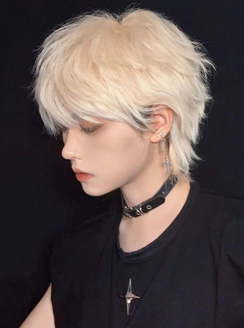 Japanese Style Light Linen Golden Youthful Feeling Fluffy Daily Short Hair Ouji Fashion Wig