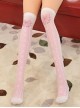 Japanese Style Princess Cute Sweet Lolita Bowknot Snowflake Pattern Velvet Knee High Socks