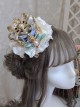 European Retro Gorgeous Noble Palace Style Pearl Bowknot Classic Lolita Headdress Hairpin Crown