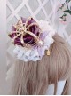 European Retro Gorgeous Noble Palace Style Pearl Bowknot Classic Lolita Headdress Hairpin Crown