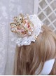 European Retro Gorgeous Noble Palace Style Pearl Bowknot Classic Lolita Headdress Hairpin Crown