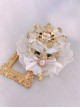 European Retro Gorgeous Noble Palace Style Pearl Bowknot Classic Lolita Headdress Hairpin Crown