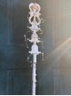 Handmade Classic Lolita Palace Rococo Style Angel Platinum Bride Holy Girl Tea Party Witch Staff Cane